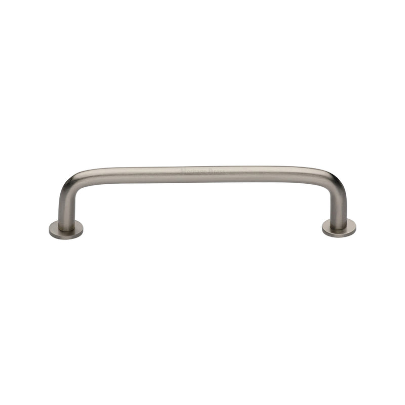 Heritage Brass Cabinet Pull Wire Design with 16mm Rose 128mm CTC Satin Nickel Finish - C2156 128-SN - Choice Handles