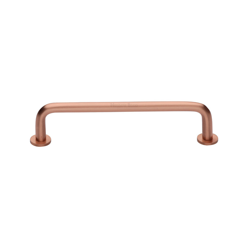 Heritage Brass Cabinet Pull Wire Design with 16mm Rose 128mm CTC Satin Rose Gold Finish - C2156 128-SRG - Choice Handles