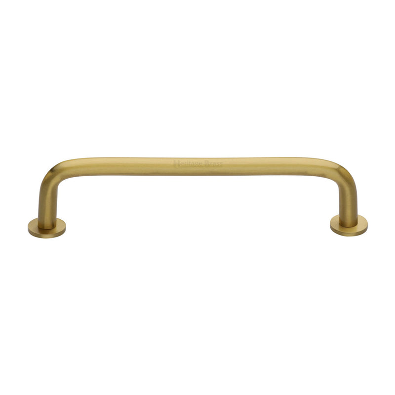 Heritage Brass Cabinet Pull Wire Design with 16mm Rose 160mm CTC Satin Brass Finish - C2156 160-SB - Choice Handles