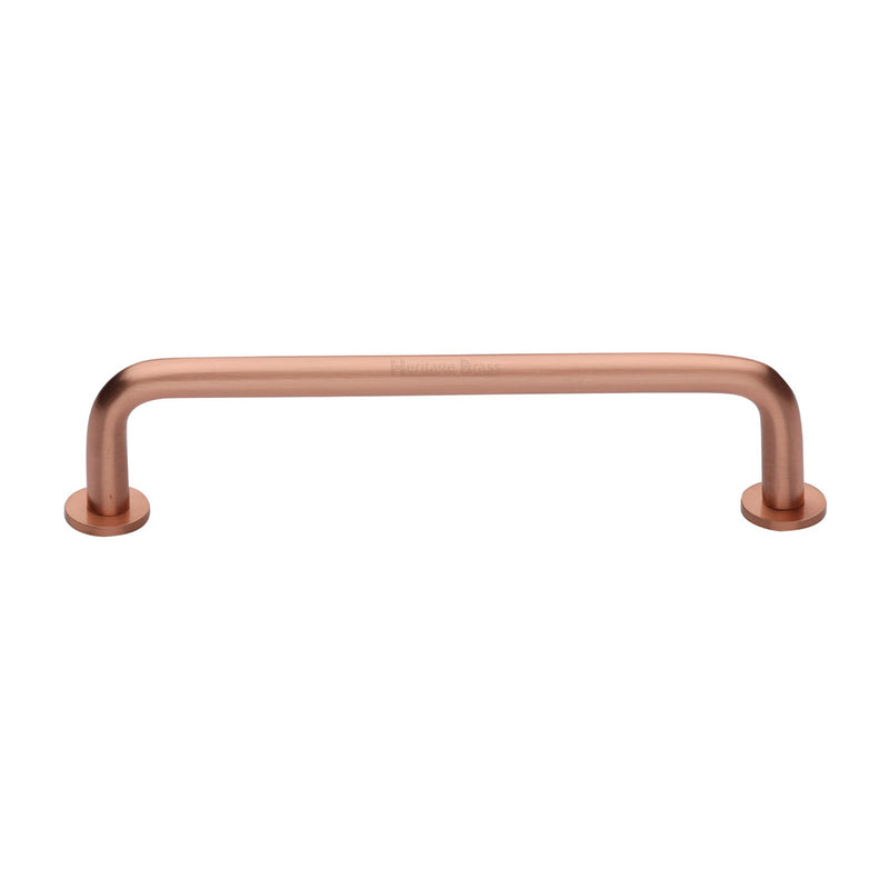 Heritage Brass Cabinet Pull Wire Design with 16mm Rose 160mm CTC Satin Rose Gold Finish - C2156 160-SRG - Choice Handles
