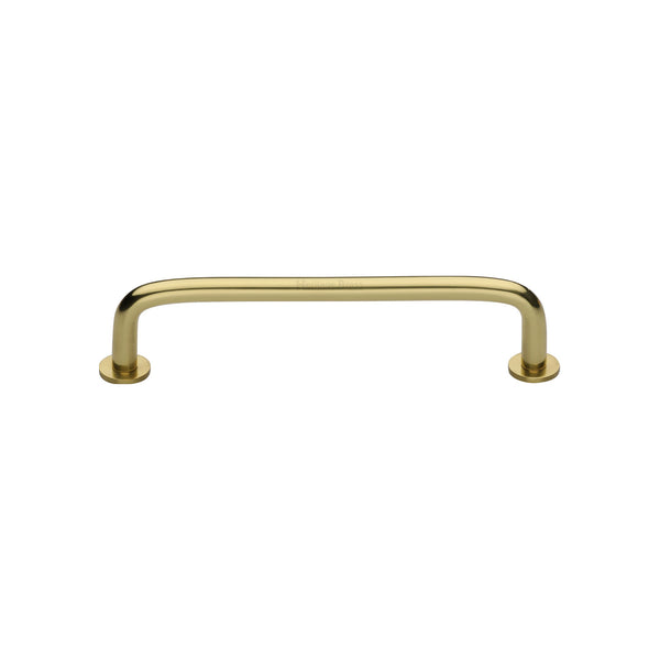 Heritage Brass Cabinet Pull Wire Design with 16mm Rose 96mm CTC Polished Brass Finish - C2156 96-PB - Choice Handles