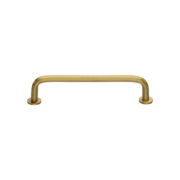 Heritage Brass Cabinet Pull Wire Design with 16mm Rose 96mm CTC Satin Brass Finish - C2156 96-SB