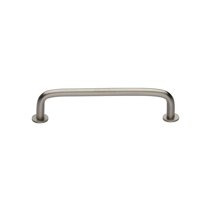 Heritage Brass Cabinet Pull Wire Design with 16mm Rose 96mm CTC Satin Nickel Finish - C2156 96-SN - Choice Handles