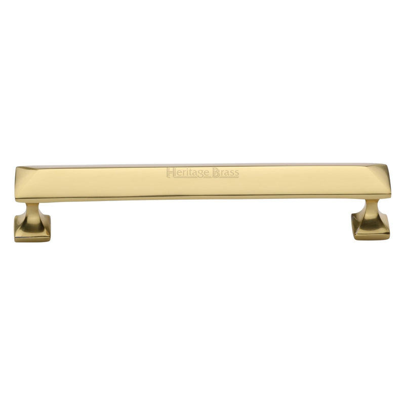 Heritage Brass Cabinet Pull Pyramid Design 152mm CTC Polished Brass Finish - C2231 152-PB - Choice Handles