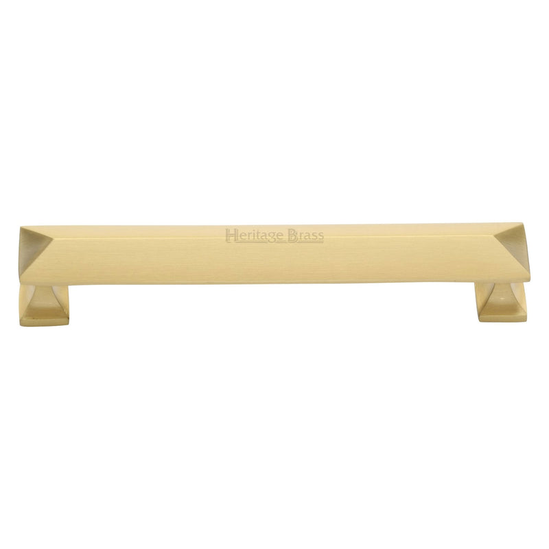 Heritage Brass Cabinet Pull Pyramid Design 152mm CTC Satin Brass Finish - C2231 152-SB - Choice Handles