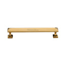 Heritage Brass Cabinet Pull Pyramid Design 152mm CTC Unlacquered Brass Finish - C2231 152-ULB