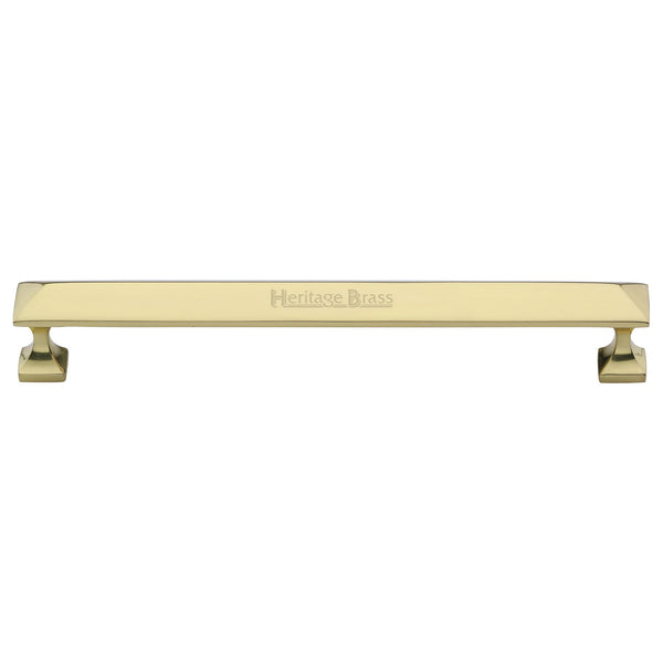 Heritage Brass Cabinet Pull Pyramid Design 203mm CTC Polished Brass Finish - C2231 203-PB - Choice Handles