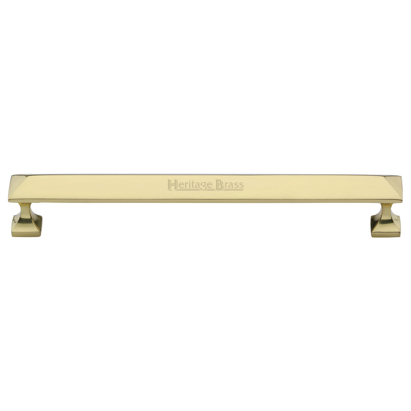 Heritage Brass Cabinet Pull Pyramid Design 203mm CTC Polished Brass Finish - C2231 203-PB - Choice Handles
