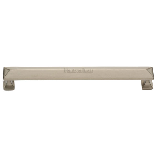 Heritage Brass Cabinet Pull Pyramid Design 203mm CTC Satin Nickel Finish - C2231 203-SN - Choice Handles