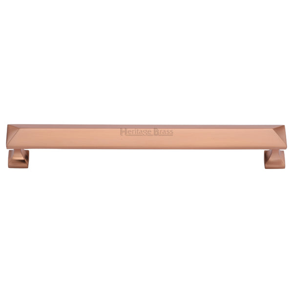 Heritage Brass Cabinet Pull Pyramid Design 203mm CTC Satin Rose Gold Finish - C2231 203-SRG - Choice Handles