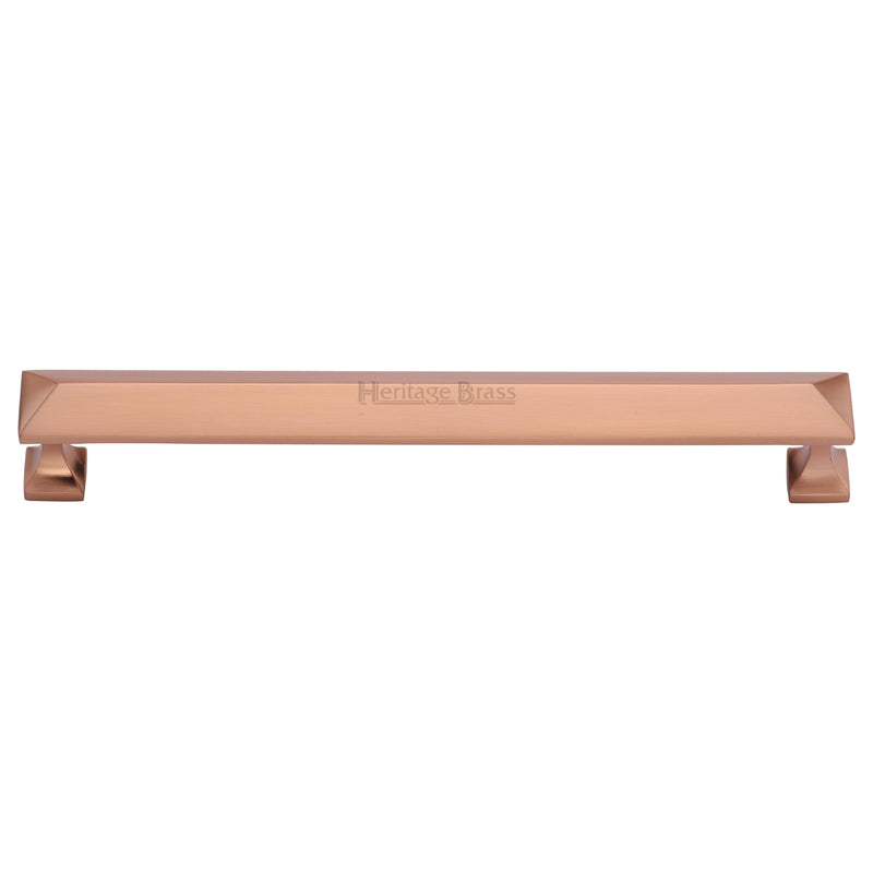 Heritage Brass Cabinet Pull Pyramid Design 203mm CTC Satin Rose Gold Finish - C2231 203-SRG - Choice Handles