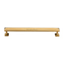 Heritage Brass Cabinet Pull Pyramid Design 203mm CTC Unlacquered Brass Finish - C2231 203-ULB
