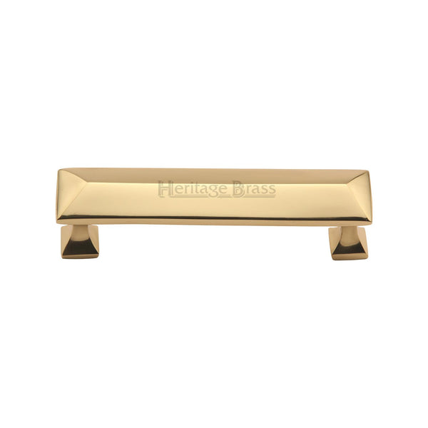 Heritage Brass Cabinet Pull Pyramid Design 96mm CTC Polished Brass Finish - C2231 96-PB - Choice Handles