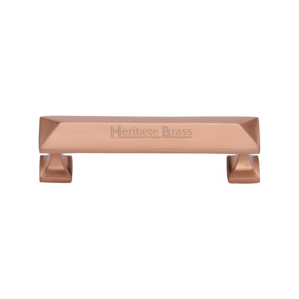 Heritage Brass Cabinet Pull Pyramid Design 96mm CTC Satin Rose Gold Finish - C2231 96-SRG - Choice Handles