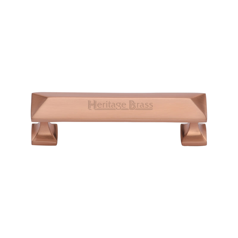 Heritage Brass Cabinet Pull Pyramid Design 96mm CTC Satin Rose Gold Finish - C2231 96-SRG - Choice Handles