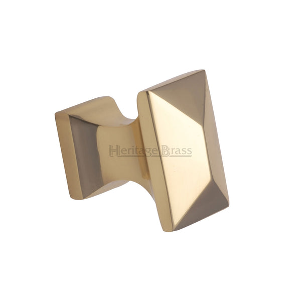 Heritage Brass Cabinet Knob Anvil Design 22mm Polished Brass finish - C2232-PB - Choice Handles