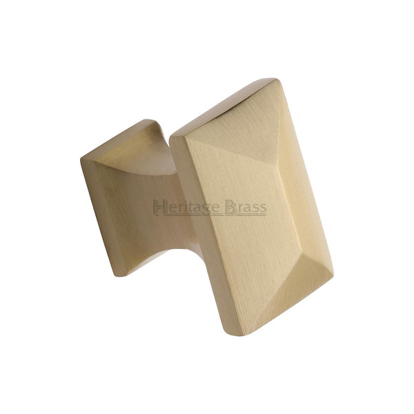 Heritage Brass Cabinet Knob Anvil Design 35mm Satin Brass Finish - C2232-SB - Choice Handles