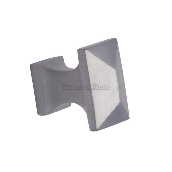 Heritage Brass Cabinet Knob Anvil Design 22mm Satin Chrome finish - C2232-SC - Choice Handles