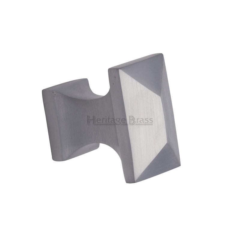 Heritage Brass Cabinet Knob Anvil Design 22mm Satin Chrome finish - C2232-SC - Choice Handles