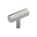 Heritage Brass Cabinet Knob Hexagon Bar Design 41mm Polished Nickel - C2235-PNF - Choice Handles