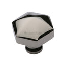 Heritage Brass Cabinet Knob Hexagon Design 32mm Polished Nickel - C2238-PNF - Choice Handles