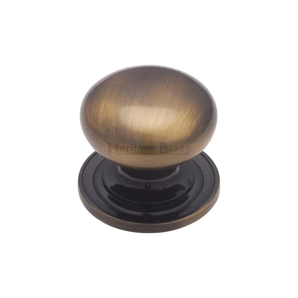Heritage Brass Cabinet Knob Round Design 25mm Antique finish
 - C2240 25-AT - Choice Handles