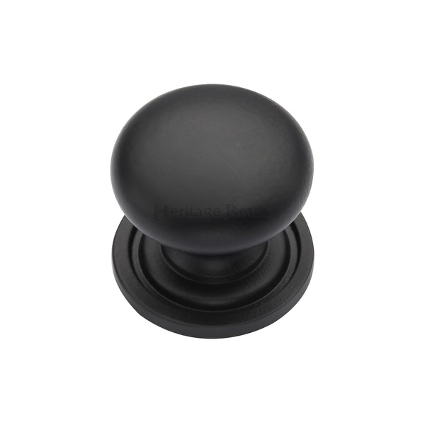Heritage Brass Cabinet Knob Victorian Round Design with base 25mm Matt Black finish


 - C2240 25-BKMT - Choice Handles