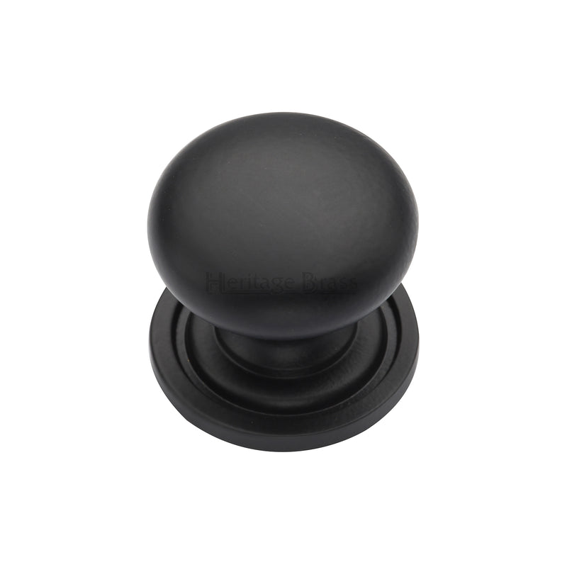 Heritage Brass Cabinet Knob Victorian Round Design with base 25mm Matt Black finish


 - C2240 25-BKMT - Choice Handles