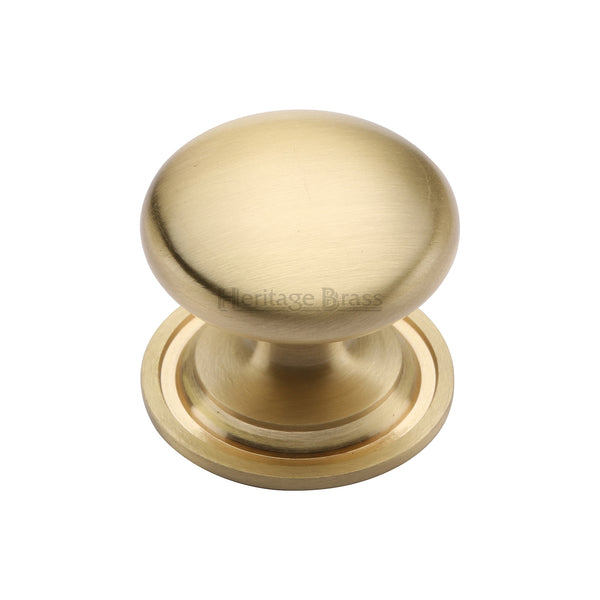 Heritage Brass Cabinet Knob Round Design 25mm Satin Brass finish - C2240 25-SB - Choice Handles