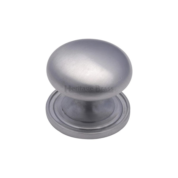 Heritage Brass Cabinet Knob Round Design 25mm Satin Chrome finish - C2240 25-SC - Choice Handles