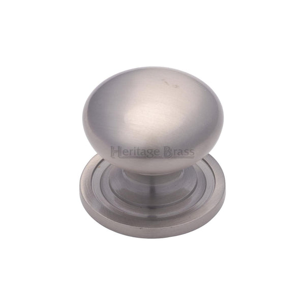 Heritage Brass Cabinet Knob Round Design 25mm Satin Nickel finish - C2240 25-SN - Choice Handles