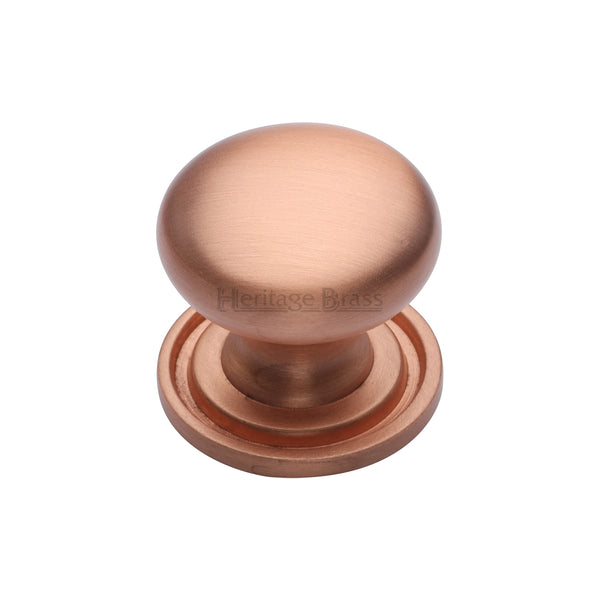 Heritage Brass Cabinet Knob Round Design 25mm Satin Rose Gold finish - C2240 25-SRG - Choice Handles