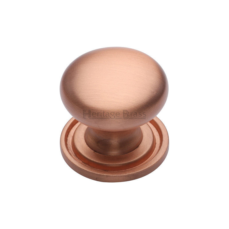 Heritage Brass Cabinet Knob Round Design 25mm Satin Rose Gold finish - C2240 25-SRG - Choice Handles