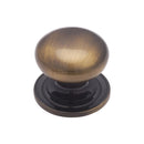 Heritage Brass Cabinet Knob Round Design 32mm Antique finish - C2240 32-AT - Choice Handles