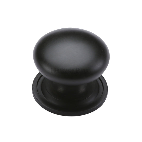 Heritage Brass Cabinet Knob Victorian Round Design with base 32mm Matt Black finish


 - C2240 32-BKMT - Choice Handles