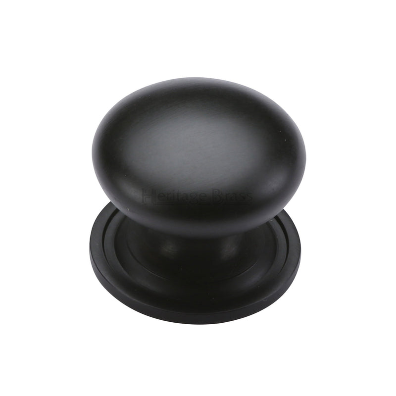 Heritage Brass Cabinet Knob Victorian Round Design with base 32mm Matt Black finish


 - C2240 32-BKMT - Choice Handles