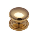 Heritage Brass Cabinet Knob Round Design 32mm Polished Brass finish - C2240 32-PB - Choice Handles