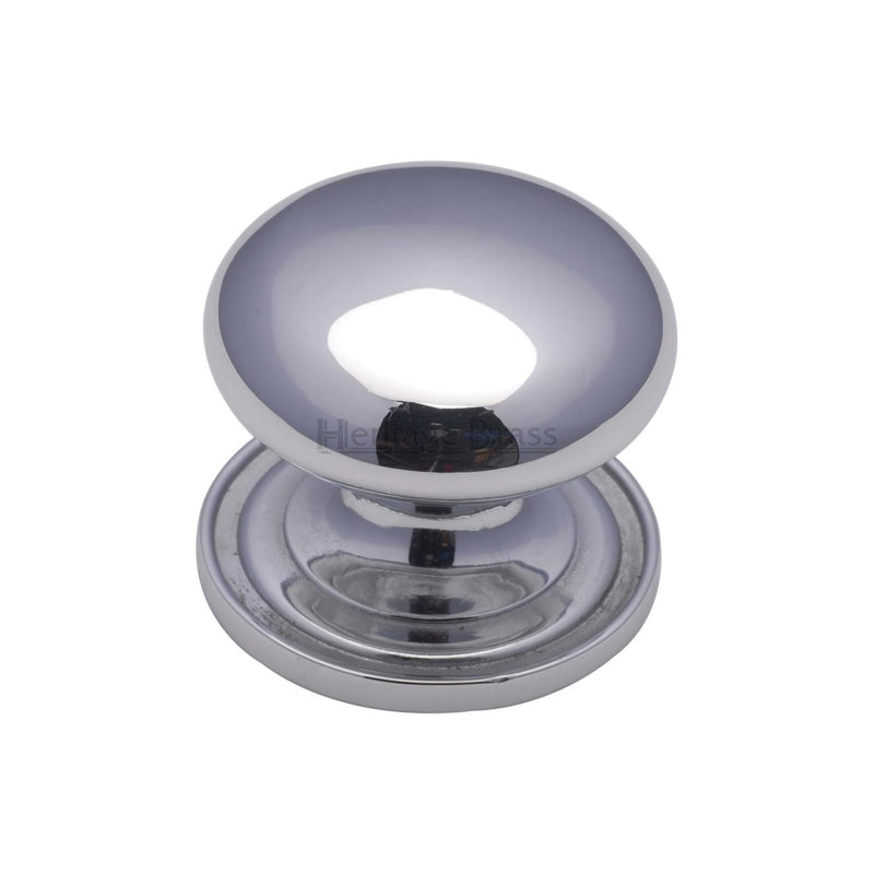 Heritage Brass Cabinet Knob Round Design 32mm Polished Chrome finish - C2240 32-PC - Choice Handles