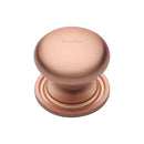 Heritage Brass Cabinet Knob Round Design 32mm Satin Rose Gold finish - C2240 32-SRG - Choice Handles
