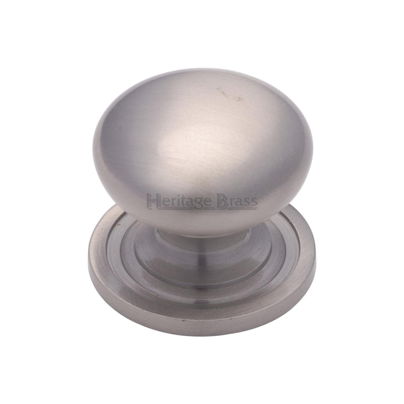 Heritage Brass Cabinet Knob Round Design 38mm Satin Nickel finish - C2240 38-SN - Choice Handles