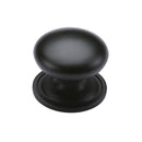 Heritage Brass Cabinet Knob Victorian Round Design with base 48mm Matt Black finish
 - C2240 48-BKMT - Choice Handles