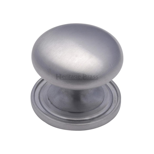 Heritage Brass Cabinet Knob Round Design 48mm Satin Chrome finish - C2240 48-SC - Choice Handles