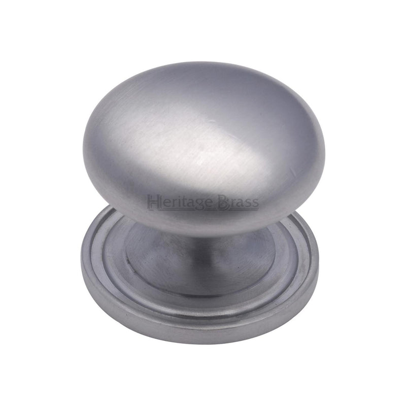 Heritage Brass Cabinet Knob Round Design 48mm Satin Chrome finish - C2240 48-SC - Choice Handles