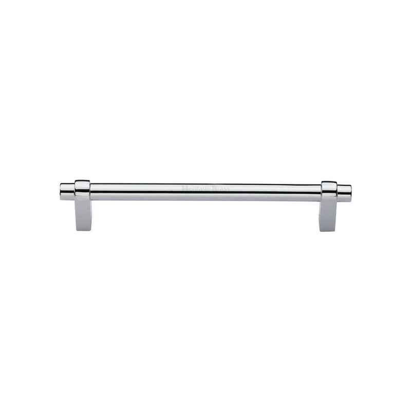 Heritage Brass Cabinet Pull Industrial Design 128mm CTC Polished Chrome Finish - C2480 128-PC - Choice Handles