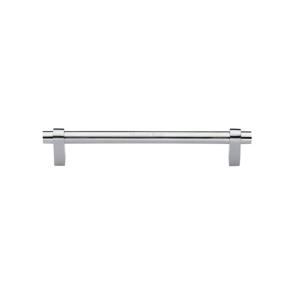 Heritage Brass Cabinet Pull Industrial Design 128mm CTC Satin Chrome Finish - C2480 128-SC - Choice Handles