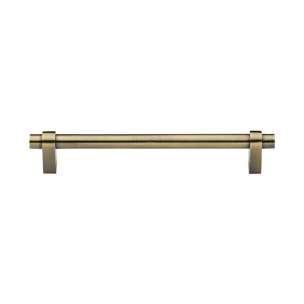 Heritage Brass Cabinet Pull Industrial Design 160mm CTC Antique Brass Finish - C2480 160-AT - Choice Handles
