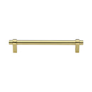 Heritage Brass Cabinet Pull Industrial Design 160mm CTC Polished Brass Finish - C2480 160-PB - Choice Handles