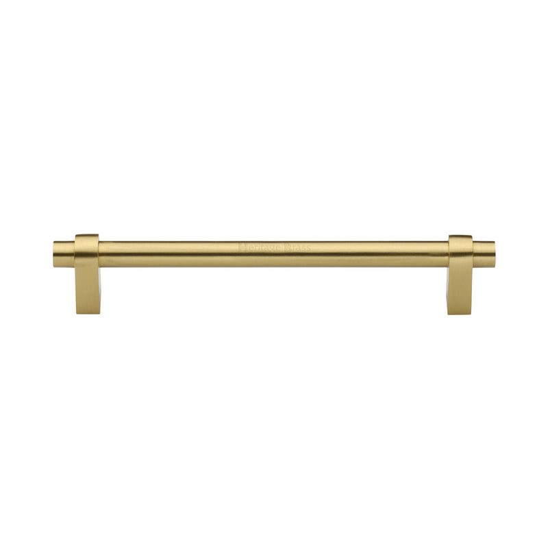 Heritage Brass Cabinet Pull Industrial Design 160mm CTC Satin Brass Finish - C2480 160-SB - Choice Handles