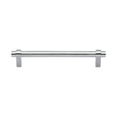 Heritage Brass Cabinet Pull Industrial Design 160mm CTC Satin Chrome Finish - C2480 160-SC - Choice Handles