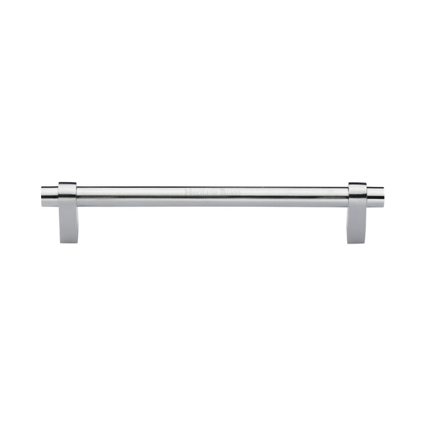 Heritage Brass Cabinet Pull Industrial Design 160mm CTC Satin Chrome Finish - C2480 160-SC - Choice Handles